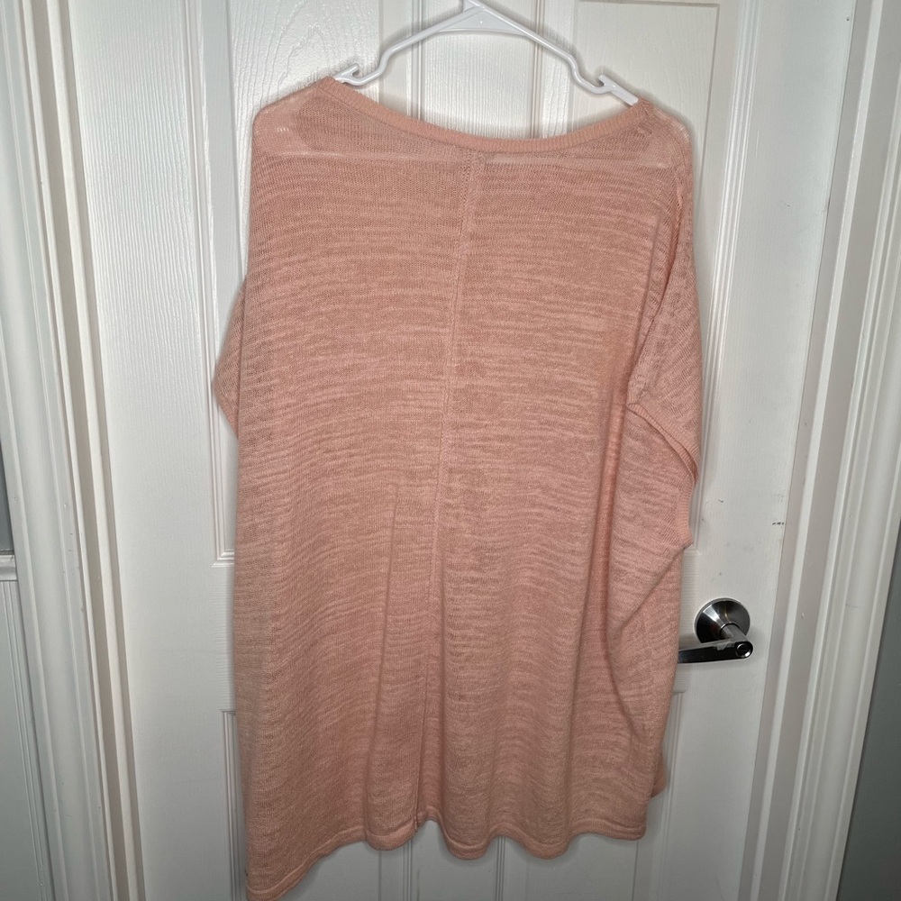 Pure Jill Linen Blend Sleeveless Top Beach Coastal Quiet Luxury in Pink 2X - Picture 2 of 10